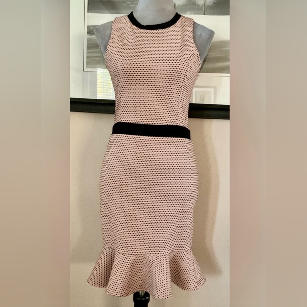 English Factory Pink & Black Sleeveless Dress | size SMALL